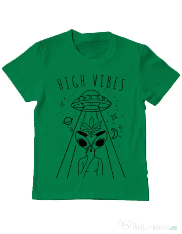 Tricou ADLER copil High vibes Verde mediu
