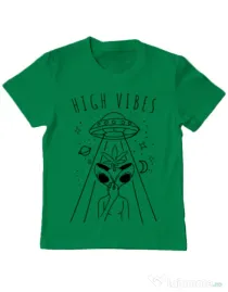 Tricou ADLER copil High vibes Verde mediu