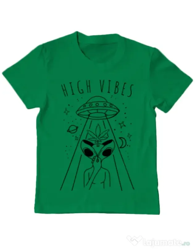 Tricou ADLER copil High vibes Verde mediu