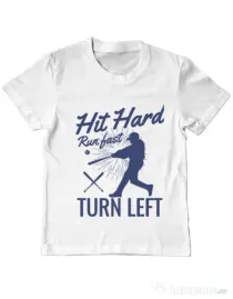 Tricou ADLER copil Hit hard Alb