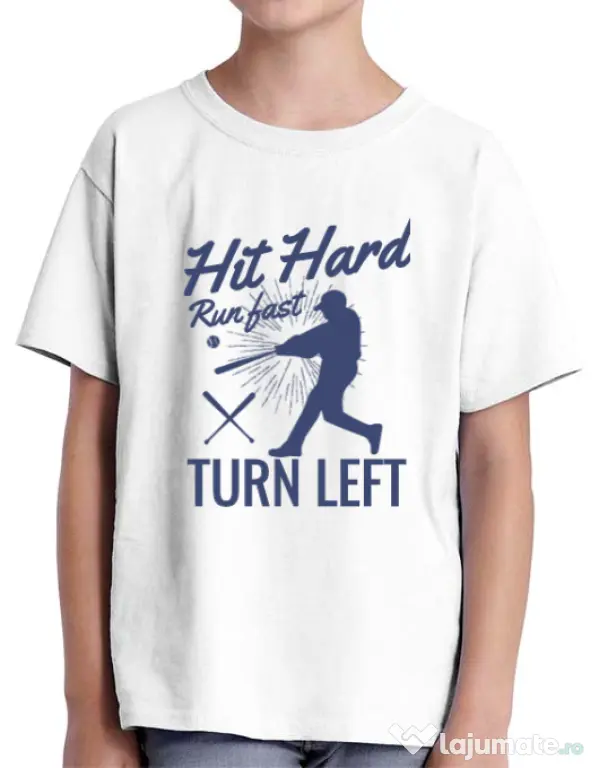 Tricou ADLER copil Hit hard Alb