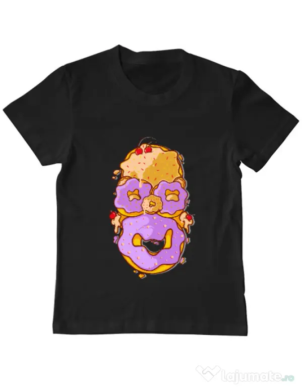 Tricou ADLER copil Homer Donut Negru