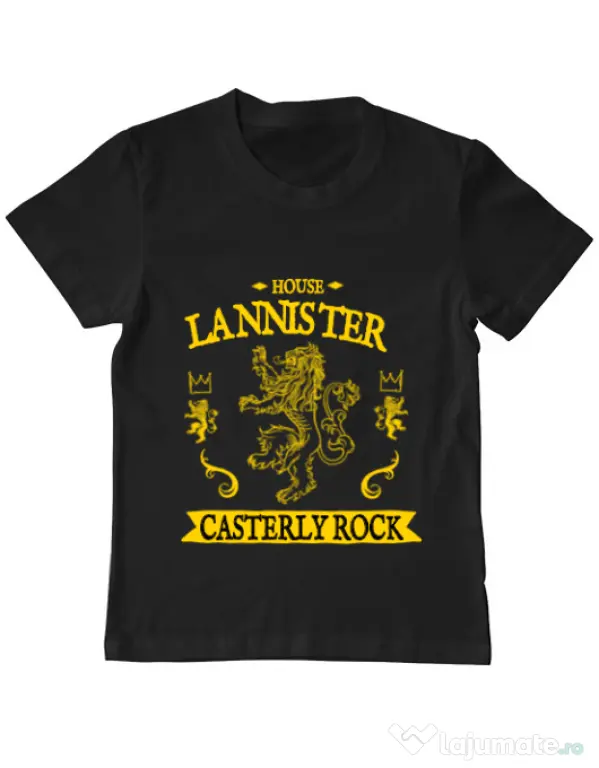 Tricou ADLER copil House Lannister Negru