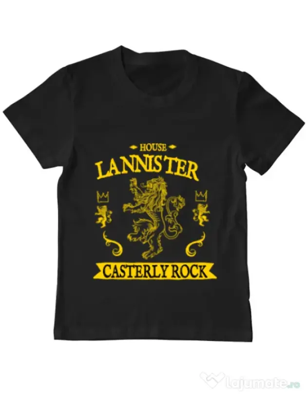 Tricou ADLER copil House Lannister Negru