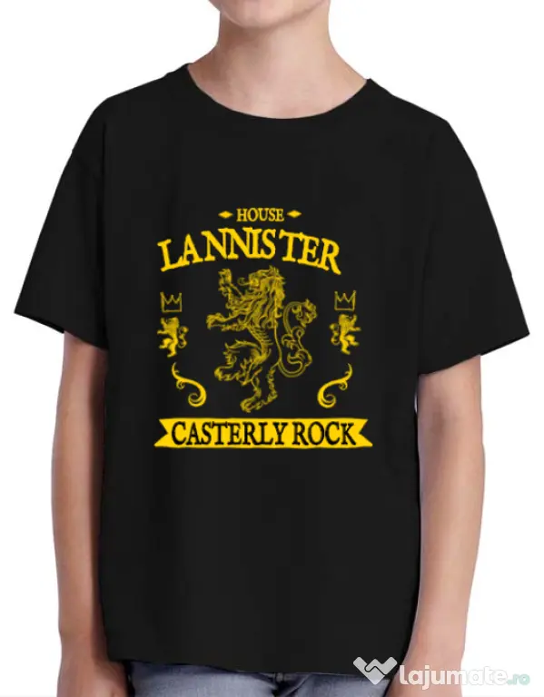 Tricou ADLER copil House Lannister Negru