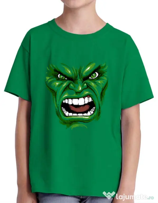 Tricou ADLER copil Hulk mask Verde mediu