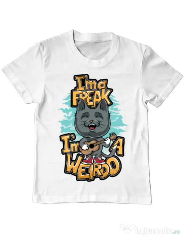 Tricou ADLER copil I am a freak Alb