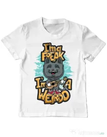 Tricou ADLER copil I am a freak Alb