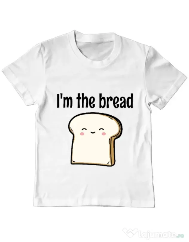 Tricou ADLER copil I am the bread Alb
