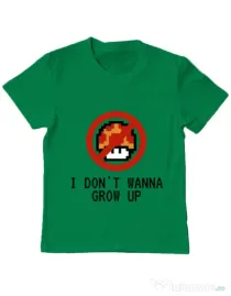 Tricou ADLER copil I dont wanna grow up Verde mediu