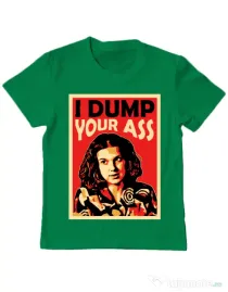Tricou ADLER copil I dump your ass Verde mediu