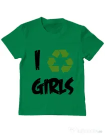 Tricou ADLER copil I recycle girls Verde mediu