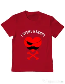Tricou ADLER copil I steal hearts Rosu