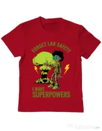 Tricou ADLER copil I want superpowers Rosu