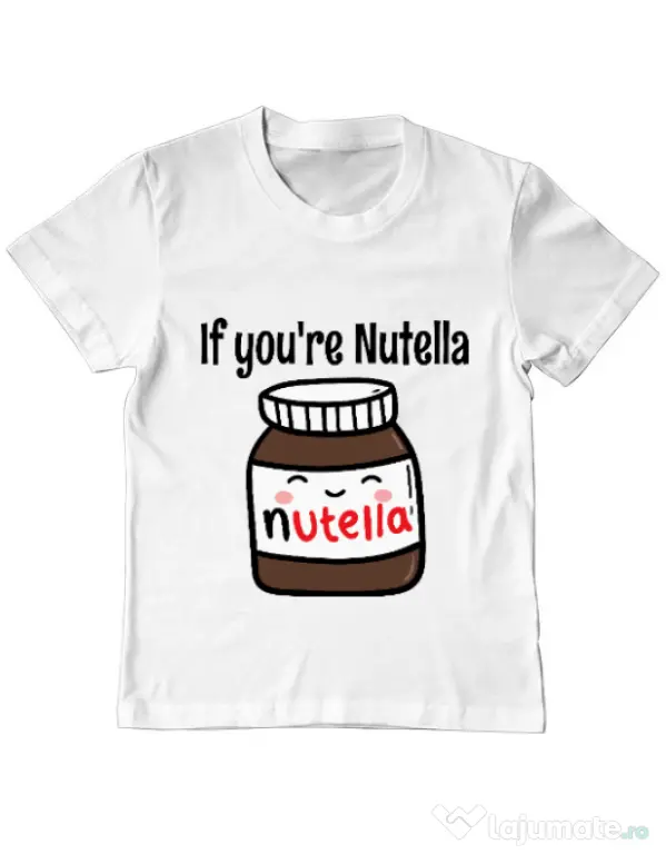 Tricou ADLER copil If you are nutella Alb