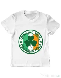 Tricou ADLER copil Irish Drinking Team Alb