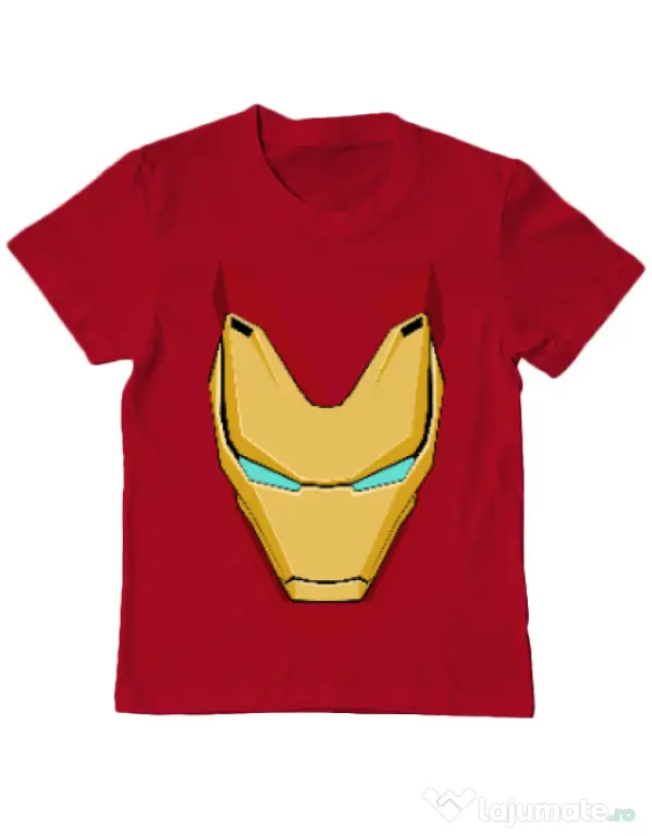 Tricou ADLER copil Iron man mask Rosu