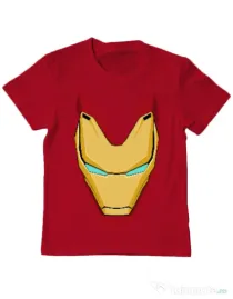 Tricou ADLER copil Iron man mask Rosu