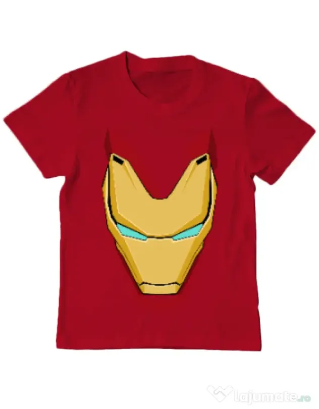 Tricou ADLER copil Iron man mask Rosu