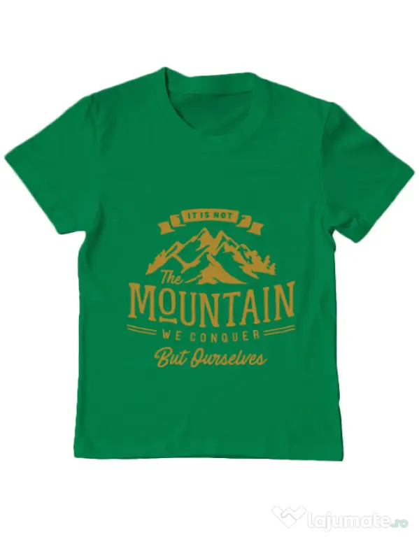 Tricou ADLER copil Its not the mountain we conquer Verde mediu