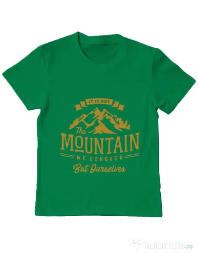 Tricou ADLER copil Its not the mountain we conquer Verde mediu