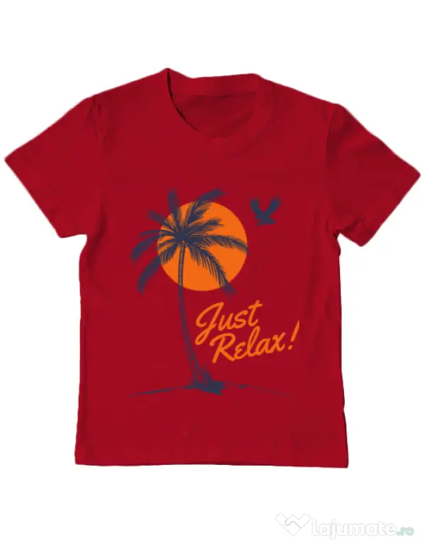 Tricou ADLER copil Just relax Rosu