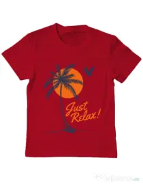 Tricou ADLER copil Just relax Rosu