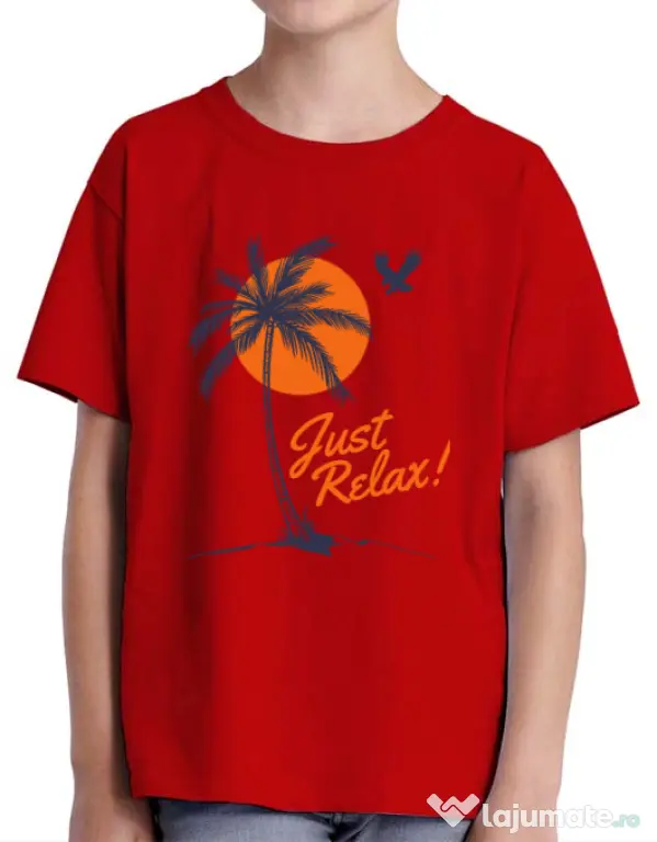 Tricou ADLER copil Just relax Rosu