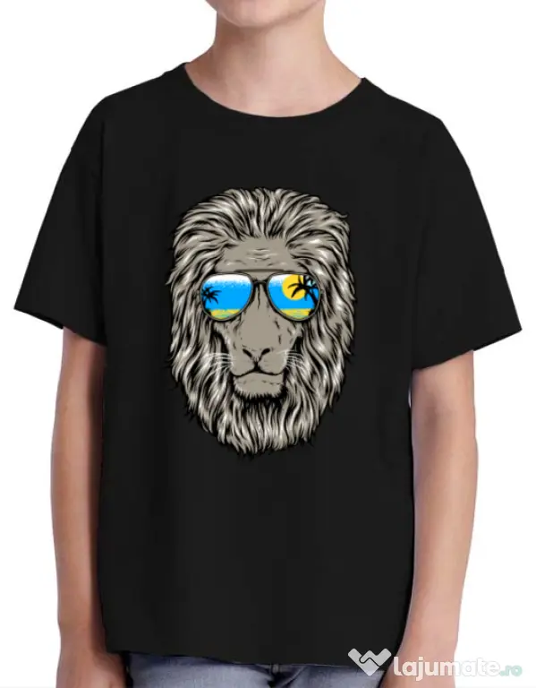 Tricou ADLER copil King of Summer Negru