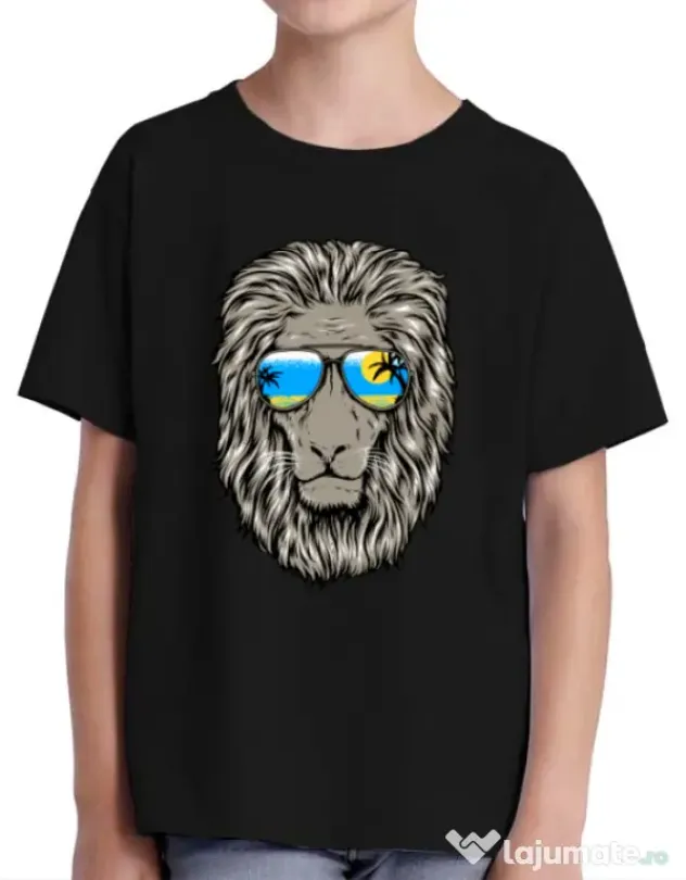 Tricou ADLER copil King of Summer Negru