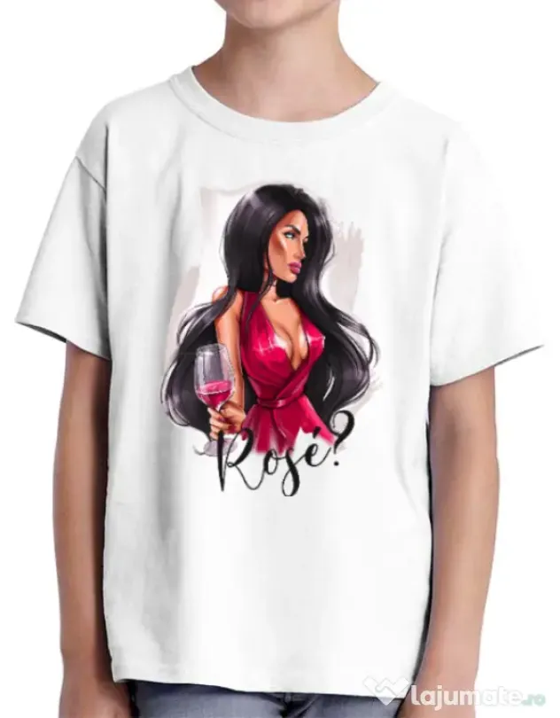 Tricou ADLER copil Lady in red Alb