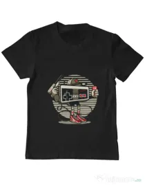 Tricou ADLER copil Let's Play Negru
