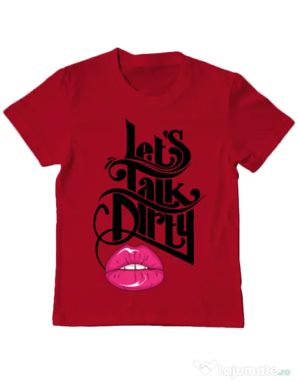 Tricou ADLER copil Lets talk dirty Rosu