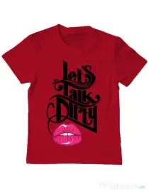 Tricou ADLER copil Lets talk dirty Rosu