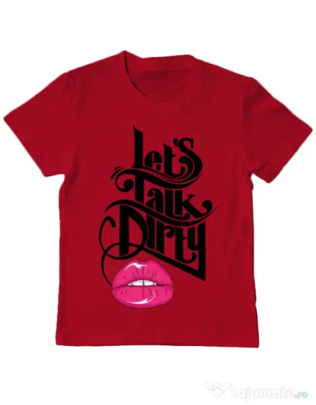 Tricou ADLER copil Lets talk dirty Rosu