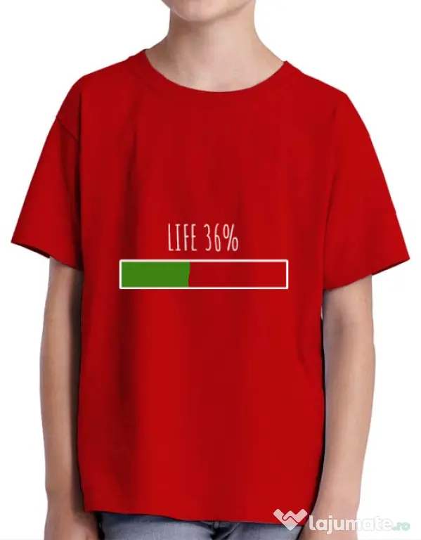Tricou ADLER copil Life Rosu
