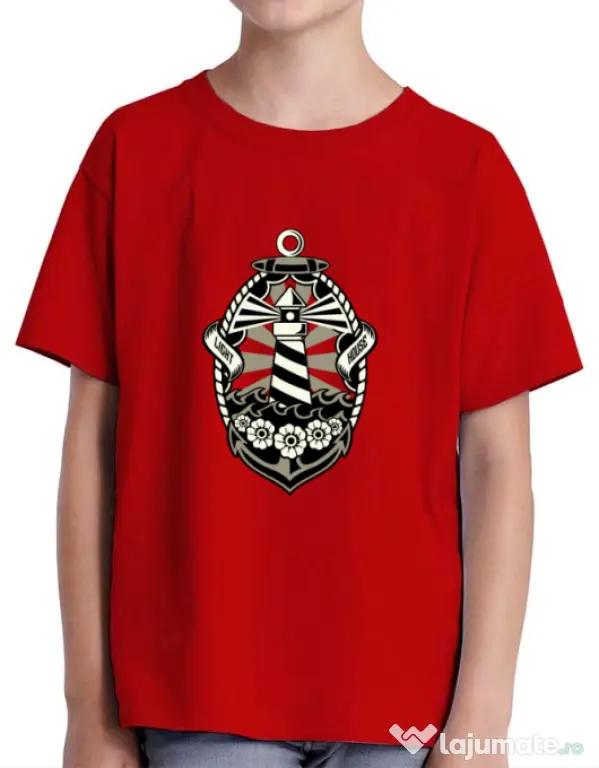 Tricou ADLER copil Lighthouse Rosu