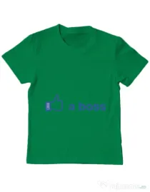 Tricou ADLER copil Like a boss Facebook Verde mediu