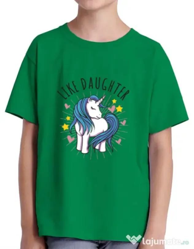 Tricou ADLER copil Like daughter Verde mediu