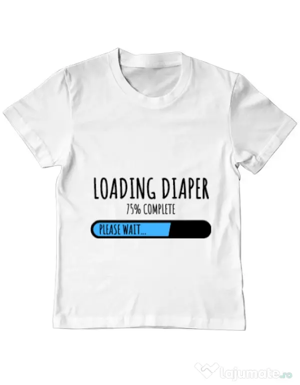 Tricou ADLER copil Loading diaper Alb