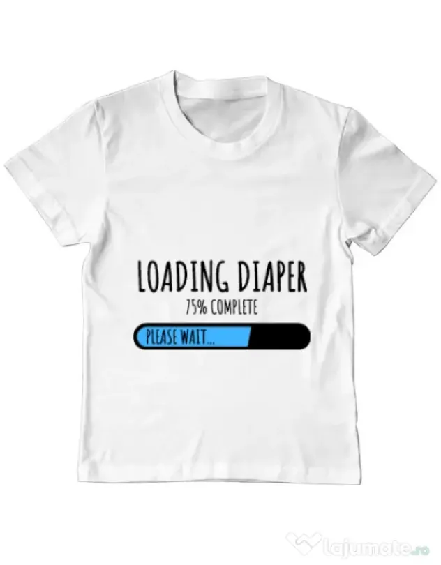 Tricou ADLER copil Loading diaper Alb