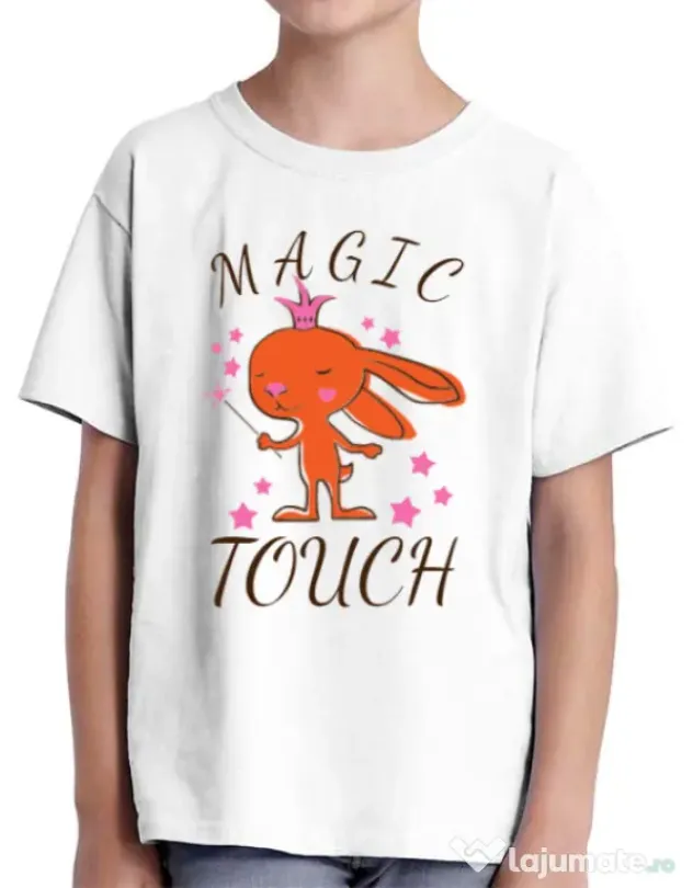 Tricou ADLER copil Magic touch Alb
