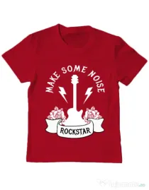 Tricou ADLER copil Make some noise Rosu