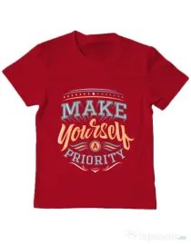 Tricou ADLER copil Make yourself a priority Rosu