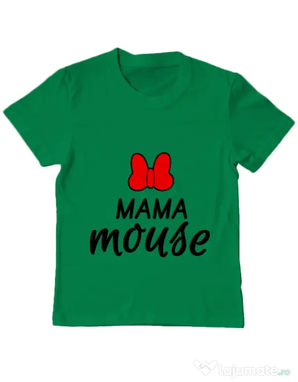 Tricou ADLER copil Mama mouse Verde mediu