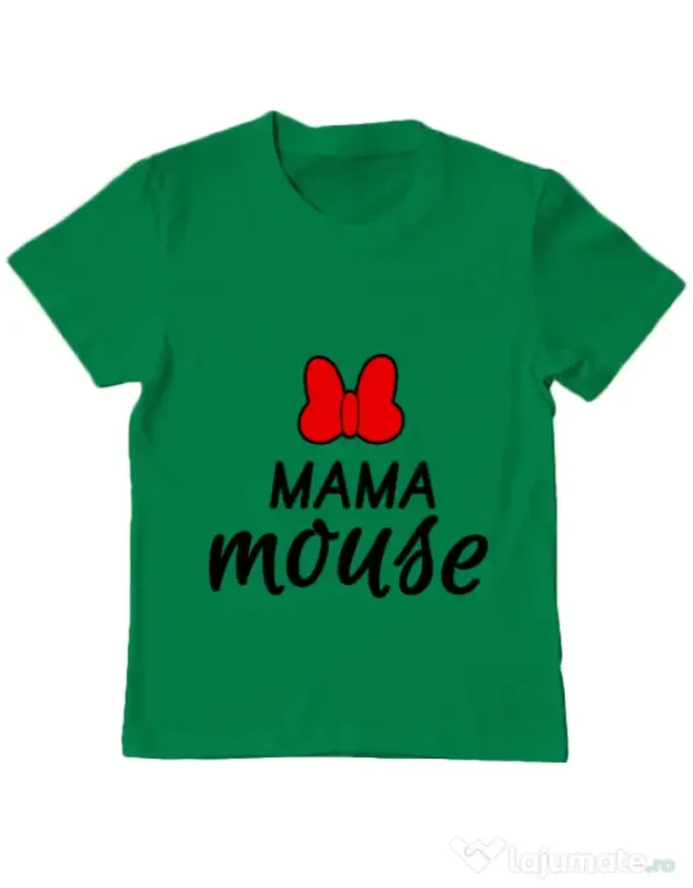 Tricou ADLER copil Mama mouse Verde mediu