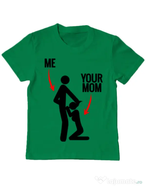 Tricou ADLER copil Me your mom Verde mediu