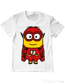Tricou ADLER copil Minion flash Alb