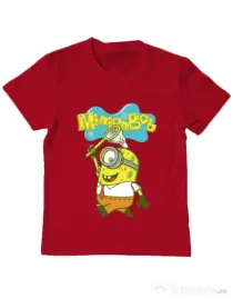 Tricou ADLER copil MinionBob Rosu