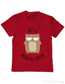 Tricou ADLER copil Morning owl Rosu